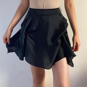 Black Gathered Skirt United Colors of Benetton